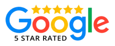 Google 5-star review badge showcasing customer satisfaction for Joe's Fencing & Gates Corona.
